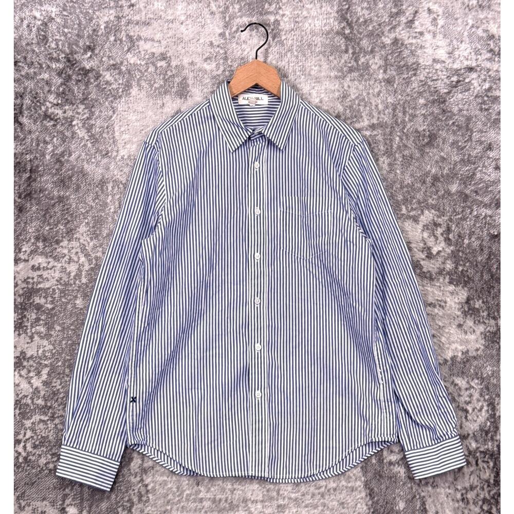 Alex Mill Shirt Small Mens Oxford Blue Striped Long Sleeve Button Down